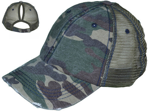 Camo Ponytail Hat