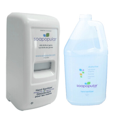 SOAPOPULAR AUTOMATIC WALL DISPENSER AND 4 LITRE REFILL