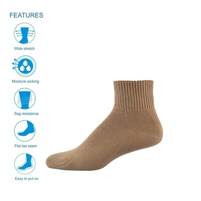 LOW RISE THE SIMCAN COMFORT SOCK - SAND LARGE (12/CS)