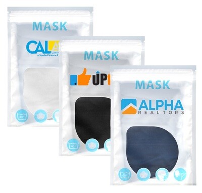Urban 2-Layer 100% Cotton Value Mask - Full Color Label on Pouch
