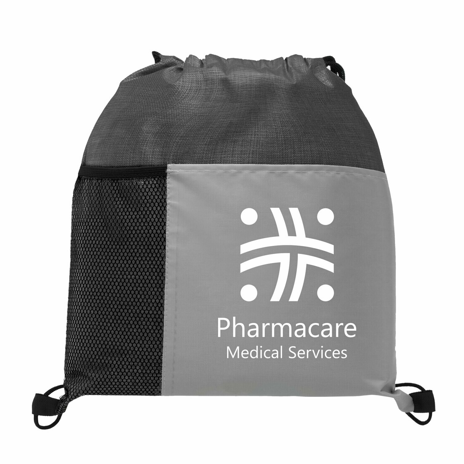 METROPLEX NON WOVEN DRAWSTRING BAG WITH 210D POCKET