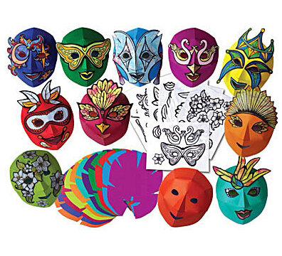 MARDI GRAS COLOR DIFFUSING MASKS