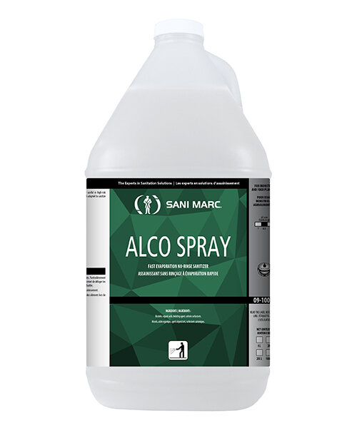 ALCO SPRAY - FAST EVAPORATING CLEANER AND SANITIZER - 4L (4/CS)