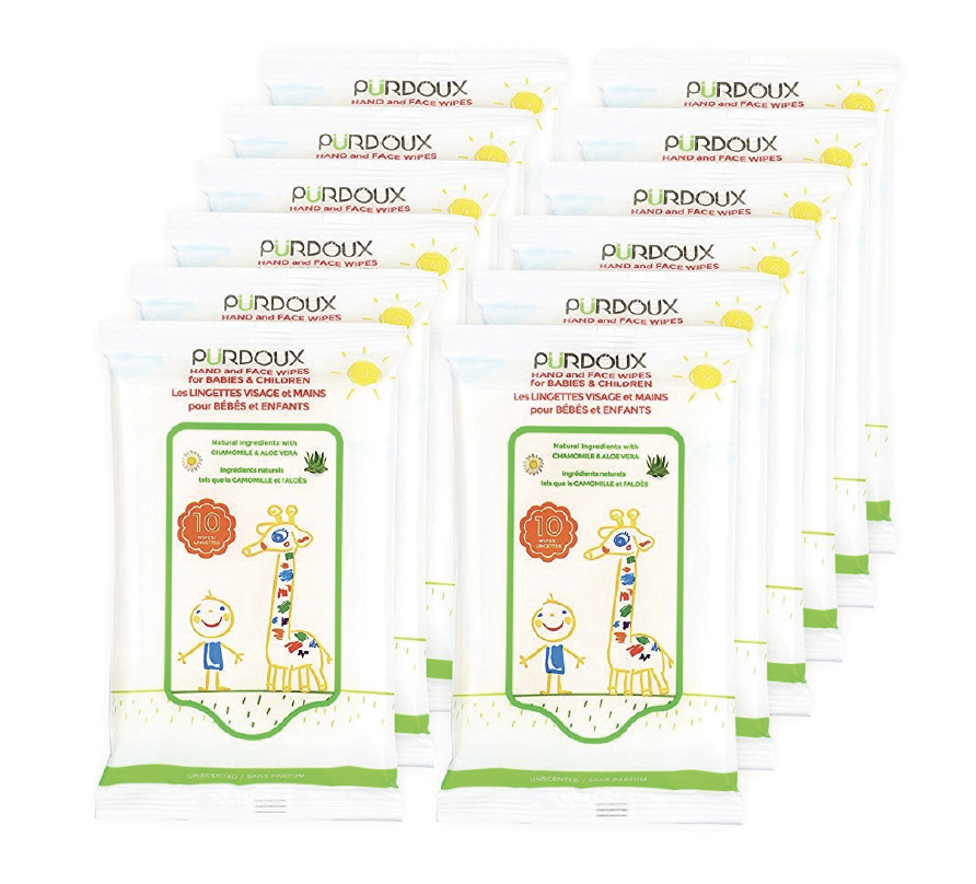 PURDOUX ALCOHOL- FREE WIPES FOR BABIES & CHILDREN (12 PKS/CS)
