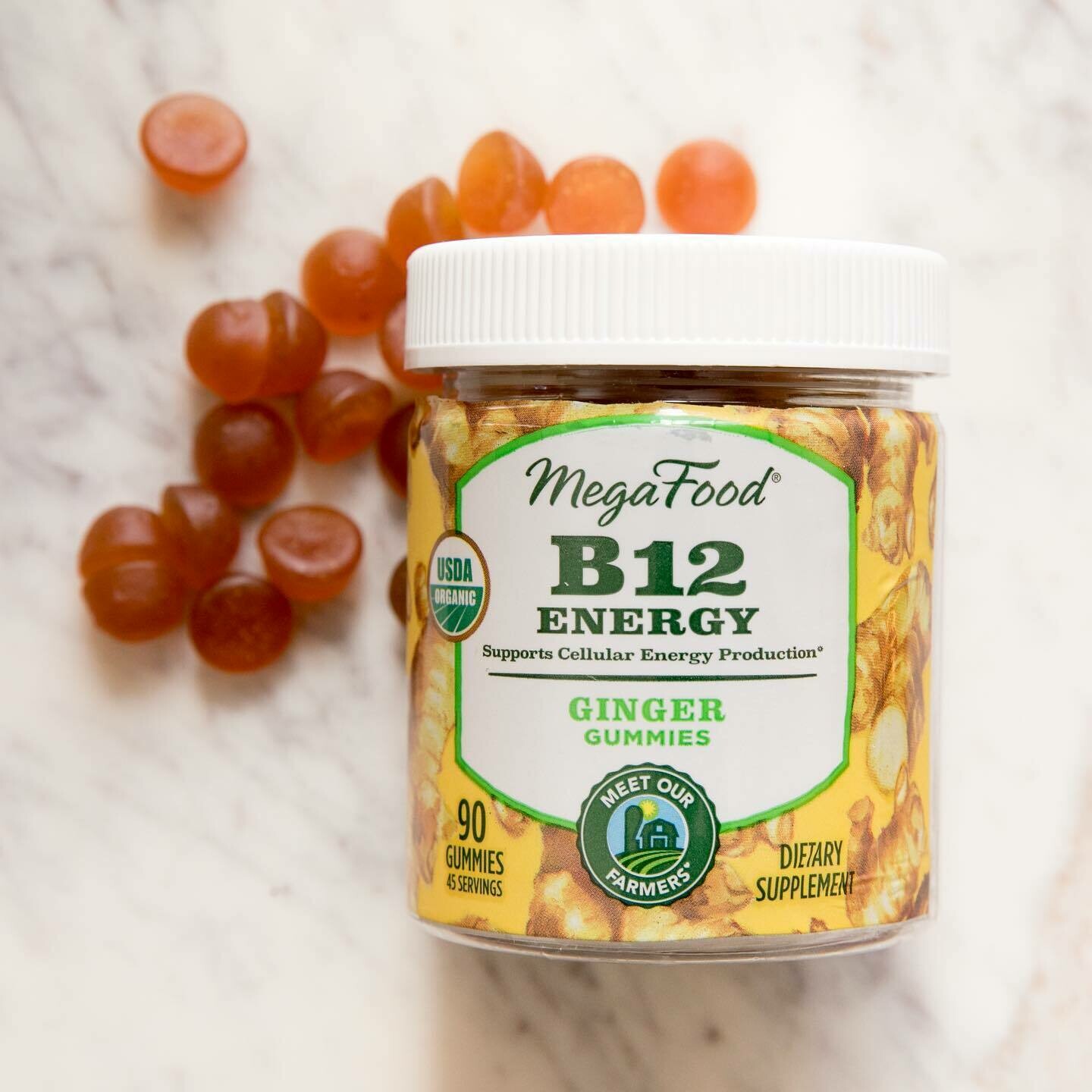 Megafood B12 Energy Ginger Gummies 45serv