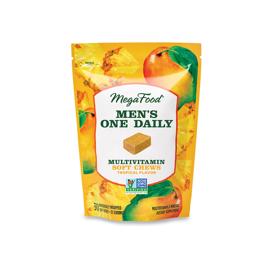 MegaFood Men&#39;s Multivitamin Chews Tropical
