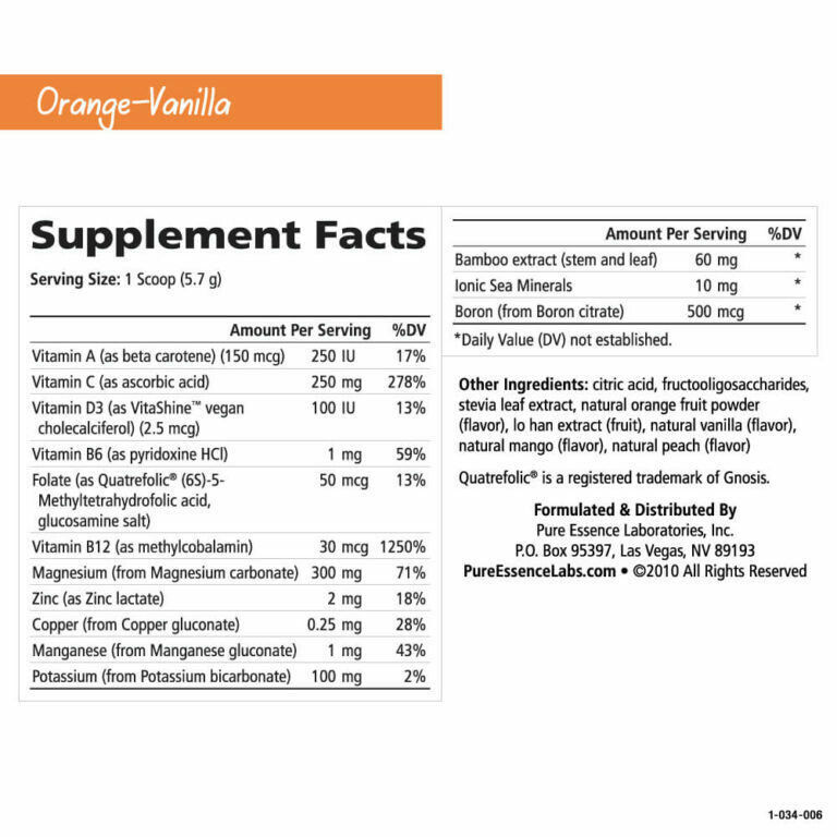 Pure Essence Magnesium Plus Orange Vanilla 171g
