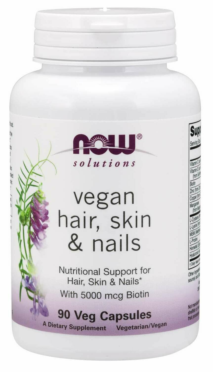 NOW Vegan Hair Skin Nails 90