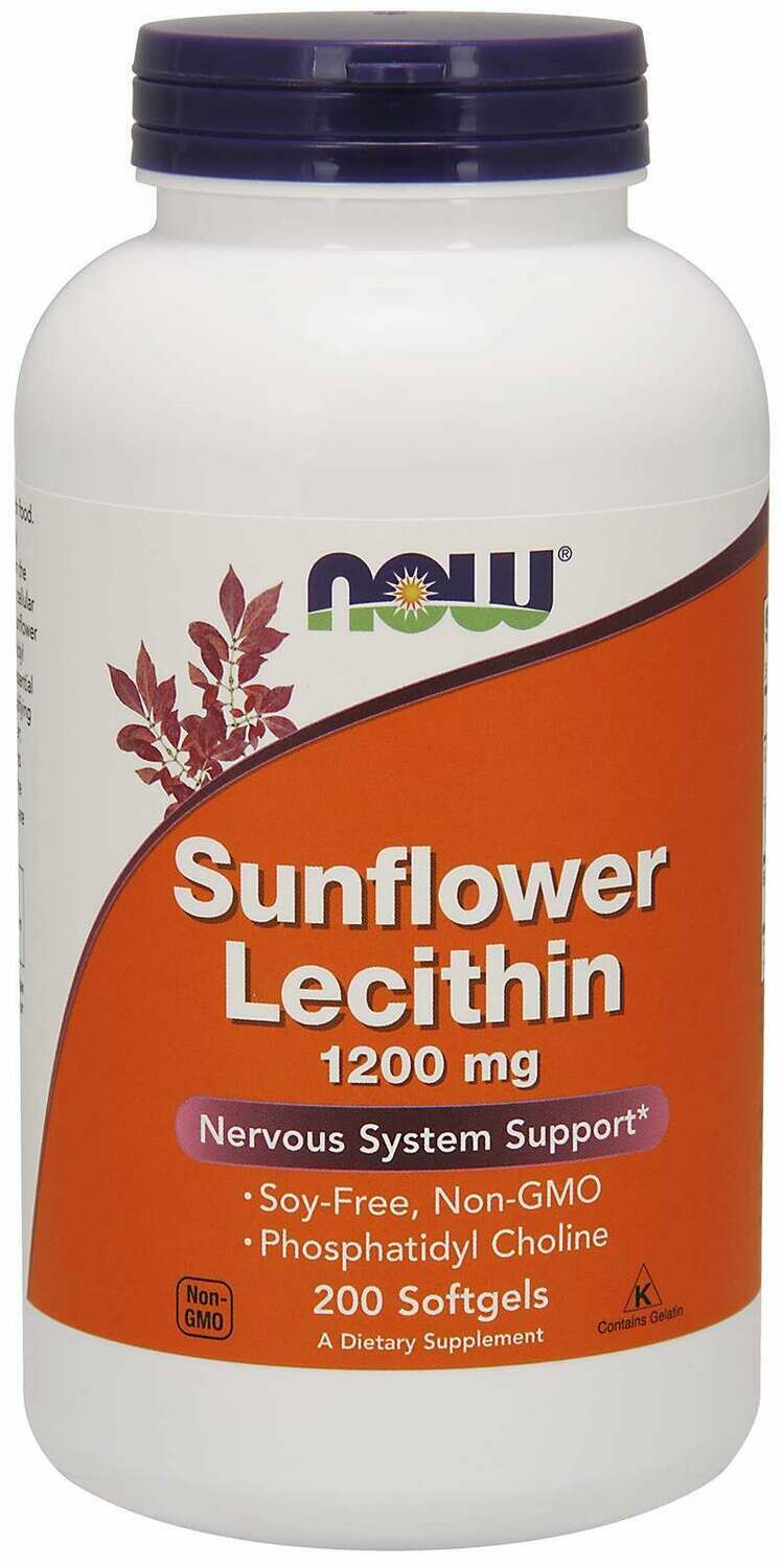 NOW Sunflower Lecithin 1200mg 200sgel