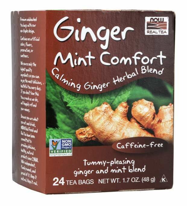 NOW Tea Ginger Mint Comfort 24ct