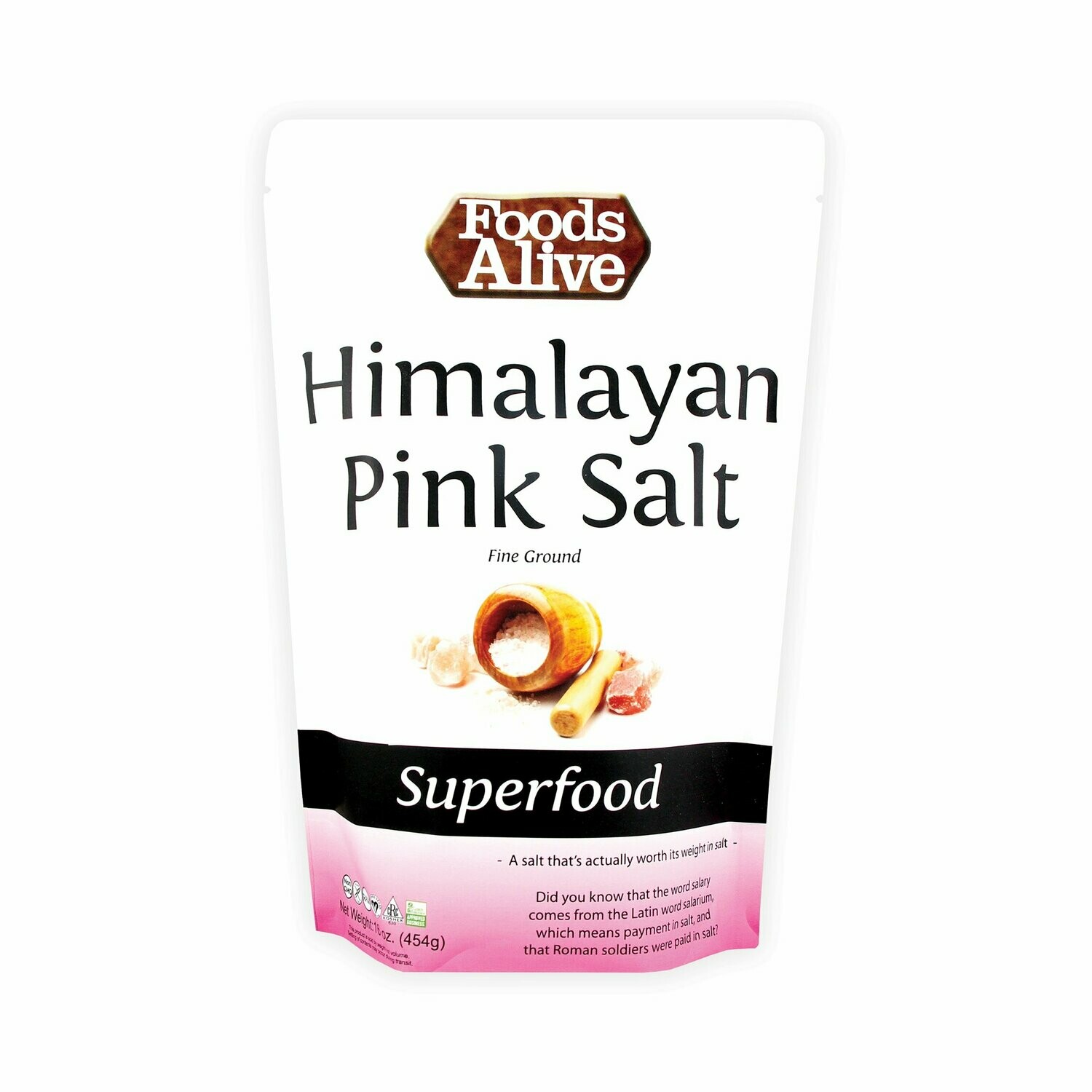 Foods Alive Himalayan Pink Salt 16oz