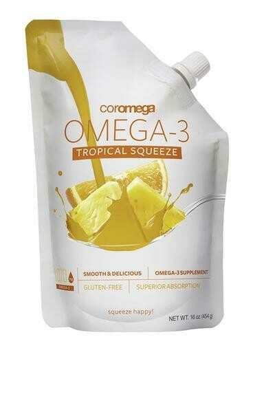Coromega MAX Omega-3 Fish Oil Tropical Big Squeeze 16oz