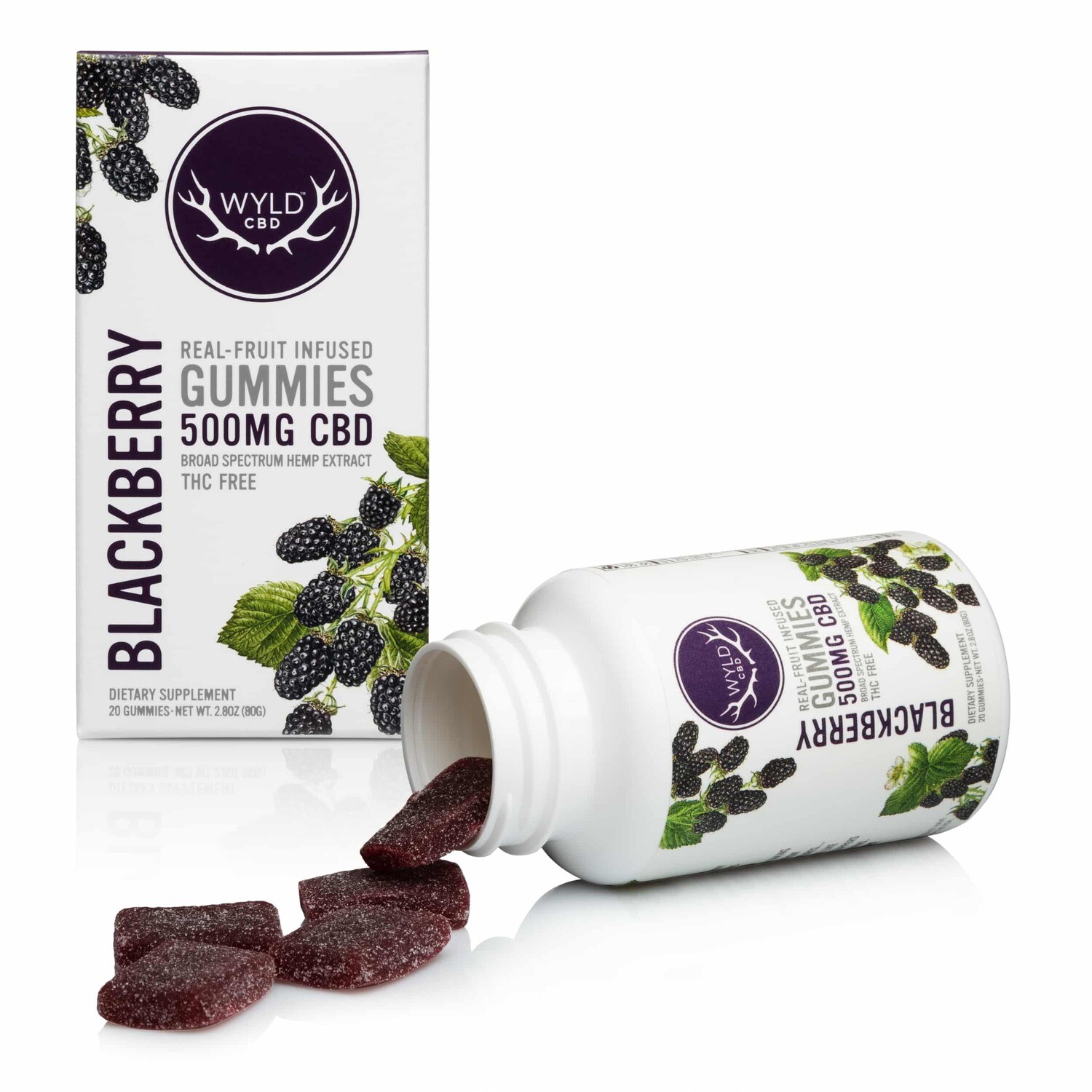 Wyld CBD 25mg Blackberry Gummies 20ct