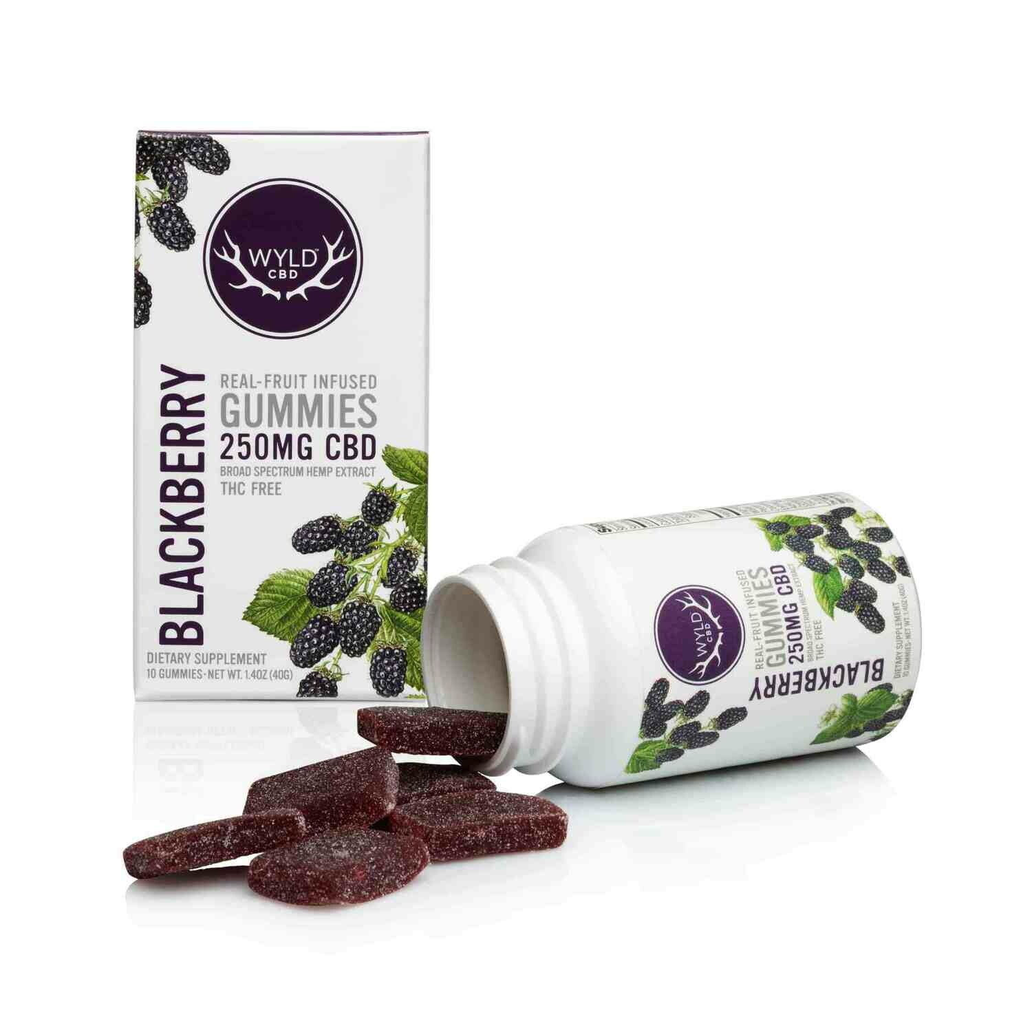 Wyld Cbd 250mg Gummies Blackberry 10