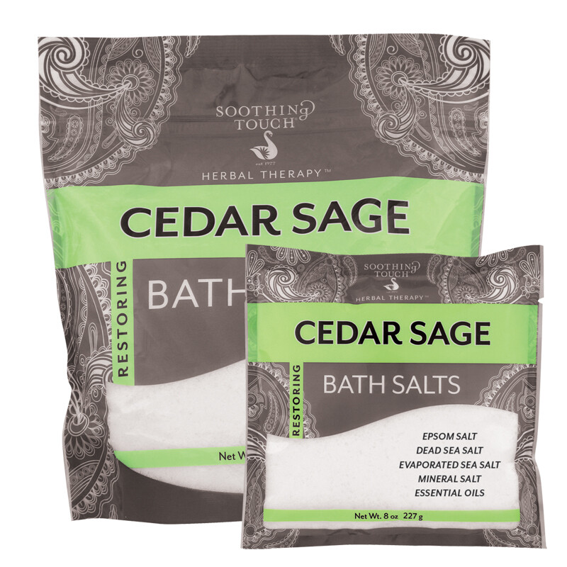 Soothing Touch Bath Salt Cedar Sage 32 Oz
