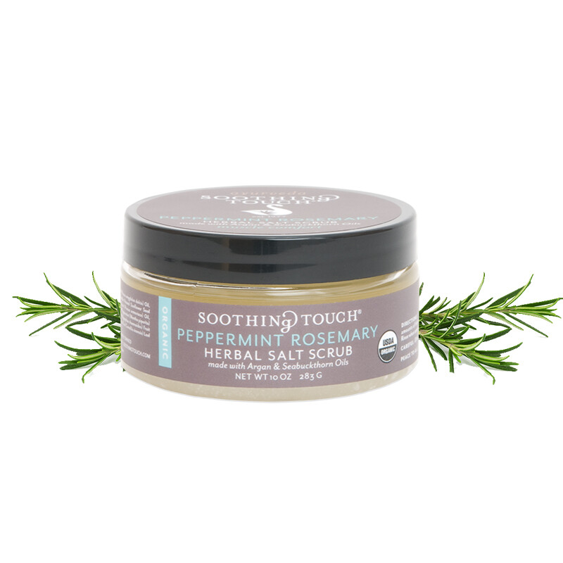 Soothing Touch Salt Scrub Peppermint Rosemary 10oz