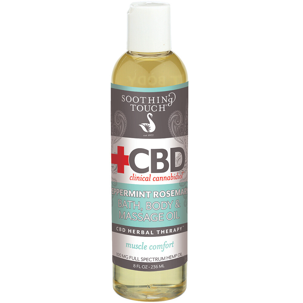 Soothing Touch CBD Bath Body Oil Peppermint