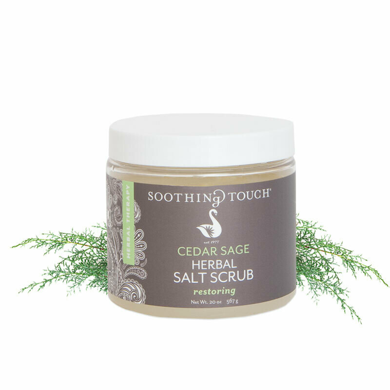 Soothing Touch Salt Scrub Cedar Sage 20oz