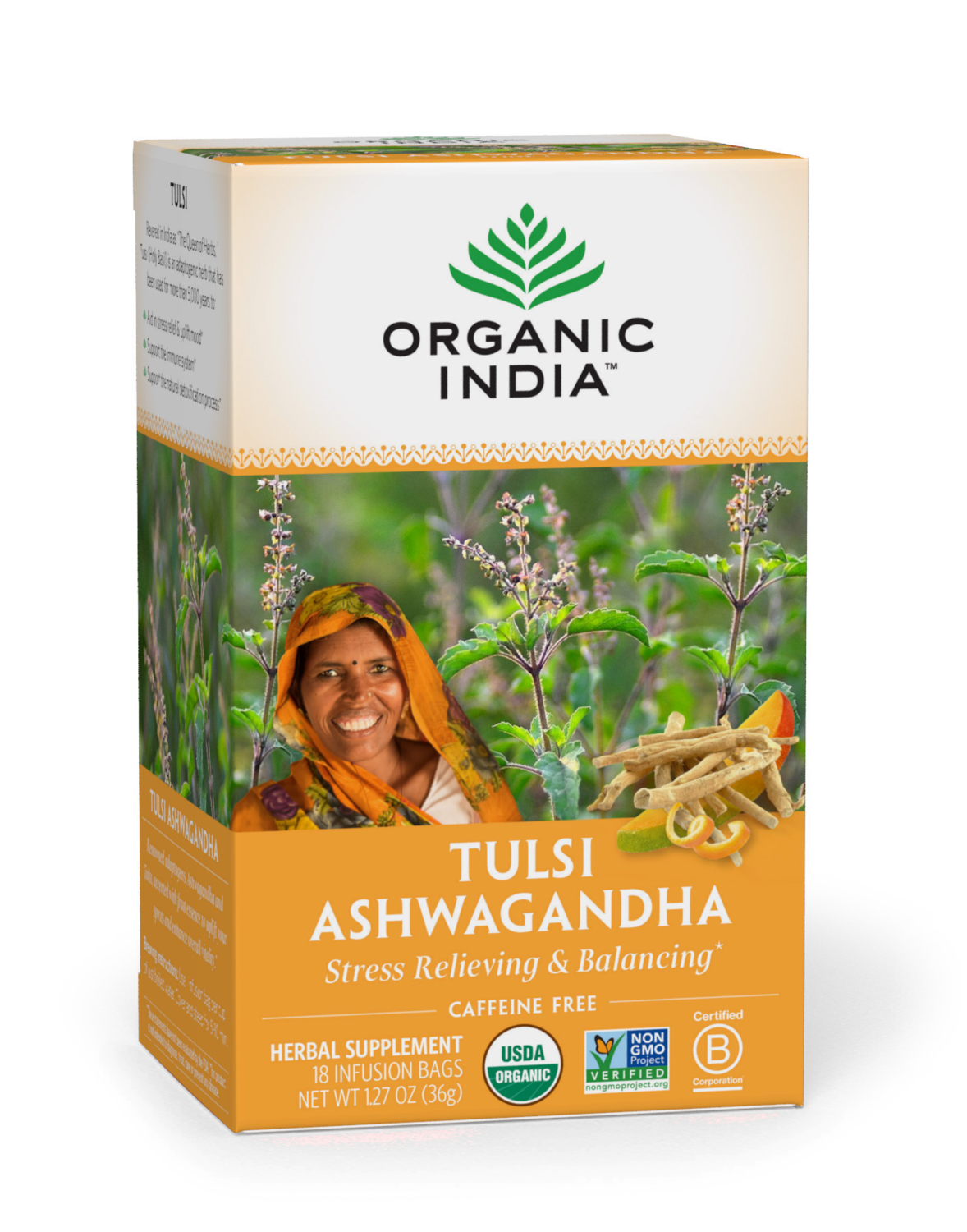 Organic India Tea Tulsi Ashwagandha 18ct