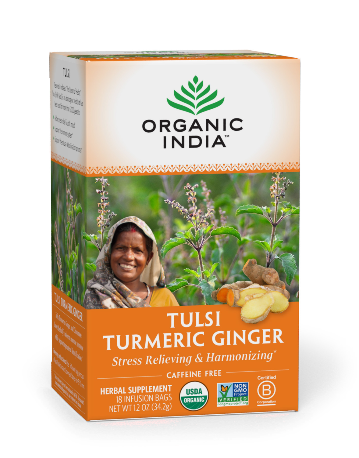 Organic India Tea Turmeric Ginger 18ct
