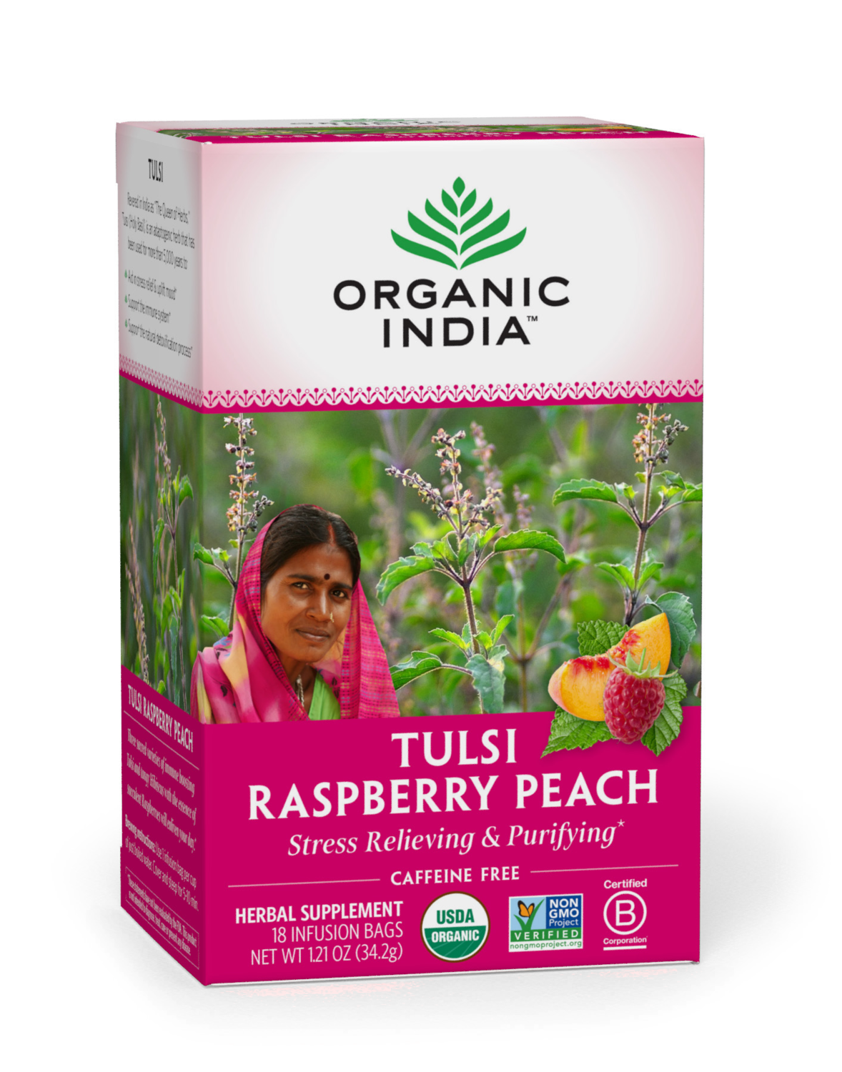 Organic India Tulsi Raspberry Peach