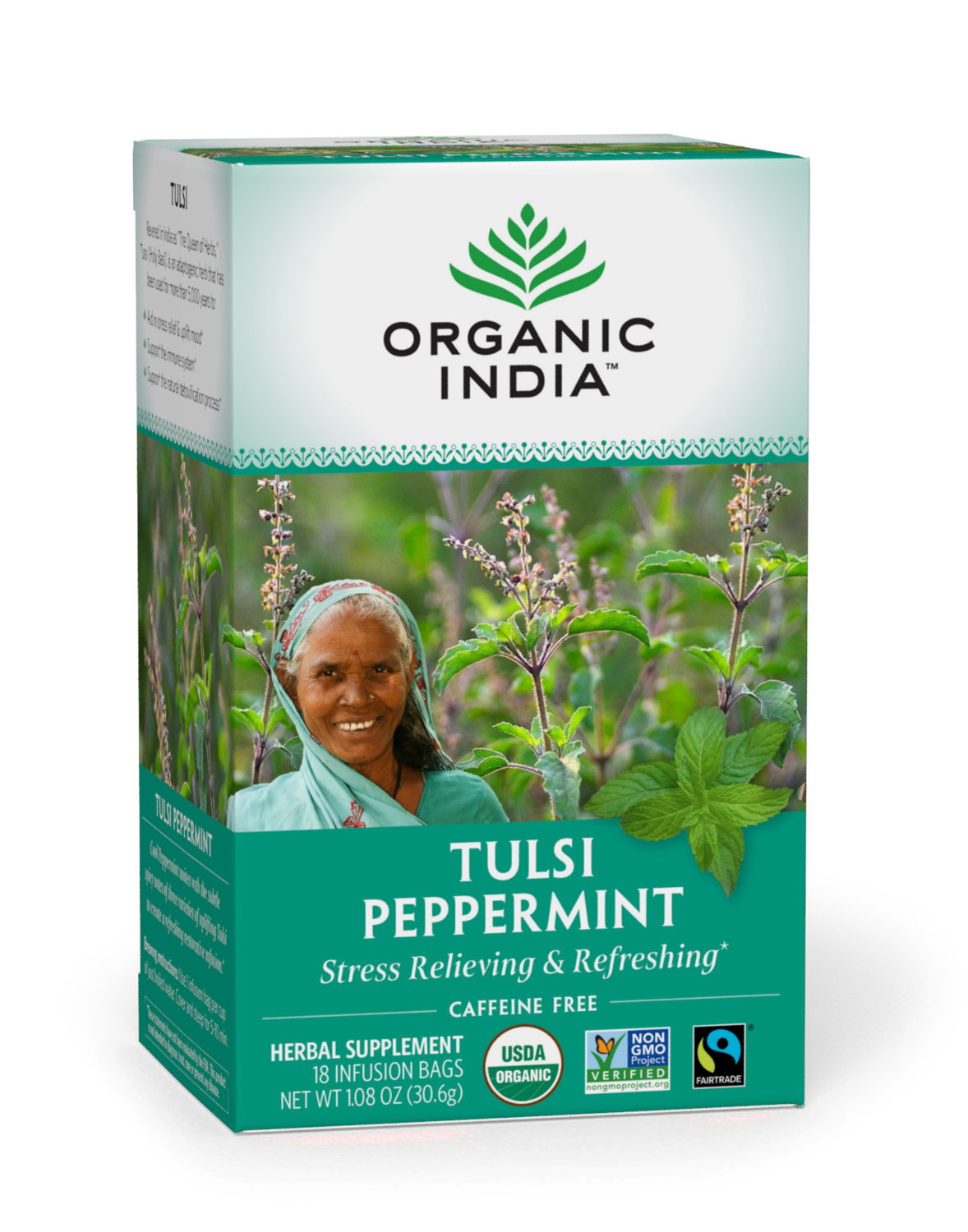 Organic India Tea Tulsi Peppermint 18ct
