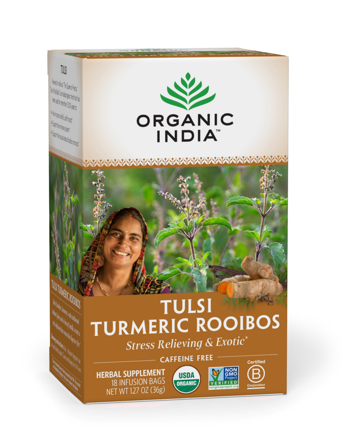 Organic India Tea Tulsi Turmeric Rooibos