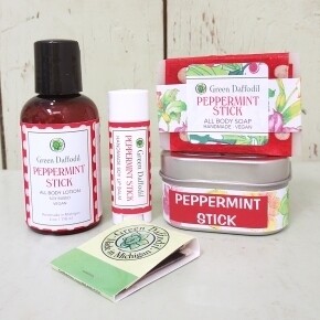 Green Daffodil Peppermint Stick Lg Gift Holiday Set