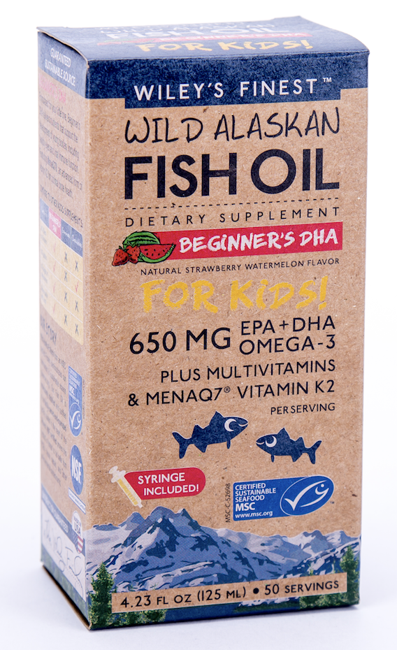 Wileys Finest Beginners DHA Fish Oil For Kids Strawberry Watermelon