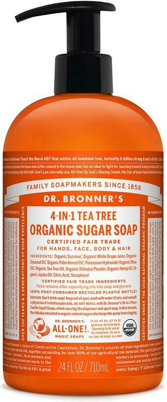 Dr. Bronner&#39;s Sugar Soap 4-in-1 Tea Tree 24oz
