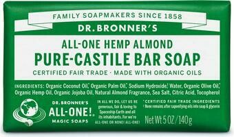 Dr. Bronner&#39;s Pure Castile Bar Soap Hemp Almond