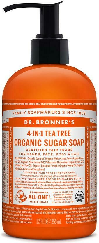 Dr. Bronner&#39;s Sugar Soap 4-1 Tea Tree 12oz
