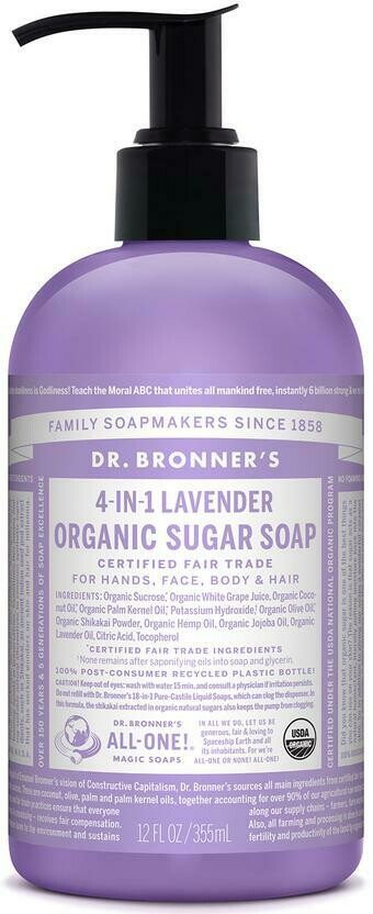Dr. Bronner&#39;s Sugar Soap 4-in-1 Lavender 12oz
