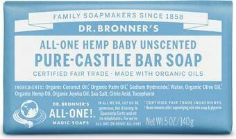 Dr. Bronner&#39;s Pure Castile Bar Soap Baby Unscented