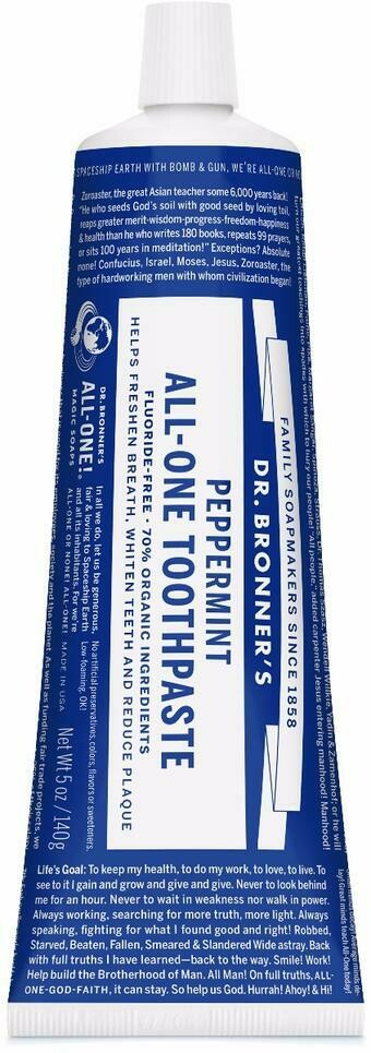 Dr. Bronner&#39;s All-One Toothpaste Peppermint