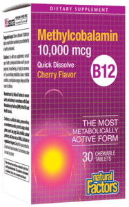 Natural Factors B12 Methylcobalamin 10,000 Mg Chewable 30 Tab