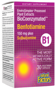 Natural Factors BioCoenzymated Benfotiamine 150 Mg Vcap 30