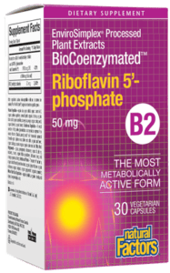 Natural Factors BioCoenzymated R5P (Riboflavin 5&#39;-phosphate) 50mg Vcap 30