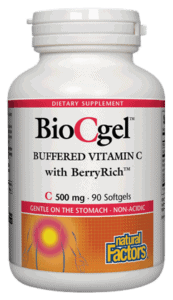 Natural Factors BioCgel Buffered Vitamin C 500mg 90softgel
