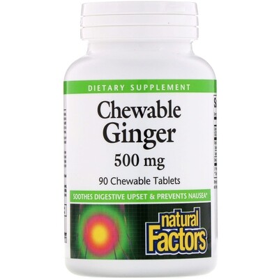Natural Factors Chewable Ginger 500mg 90 Tab