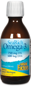 Natural Factors SeaRich Omega + wD3 Lemon 6.76oz