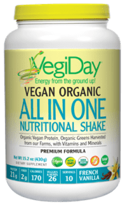 Natural Factors VegiDay Organic ALL IN ONE Vanilla 15.2OZ
