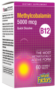 Natural Factors Vitamin B12 (Meth) 5000 Mcg Chewable Tab 60