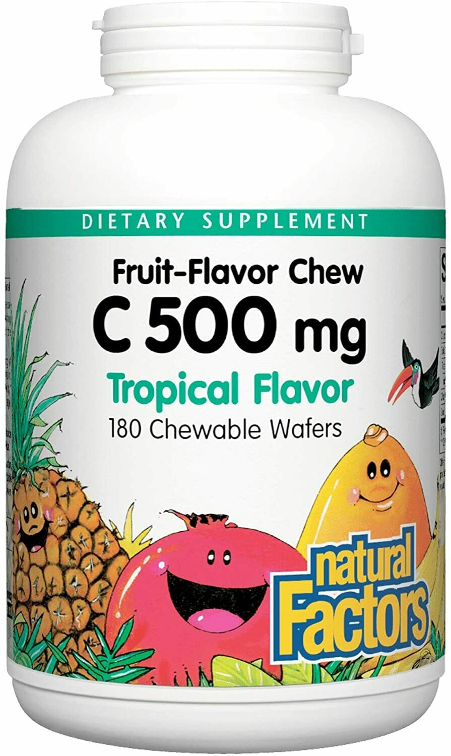 Natural Factors Vitamin C 500mg Tropical Chew Tab 180