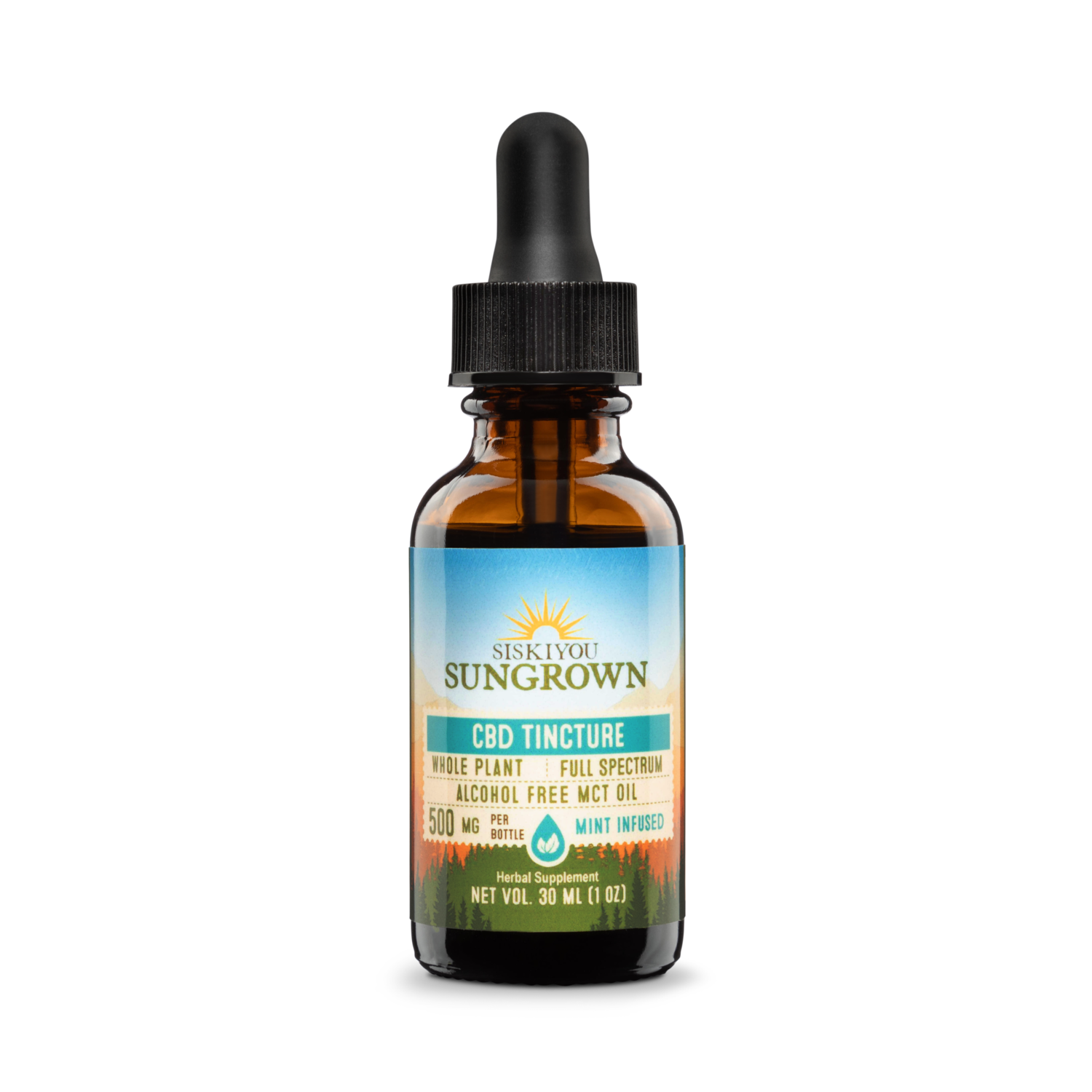 Siskiyou CBD 500mg MCT Oil Mint 1oz