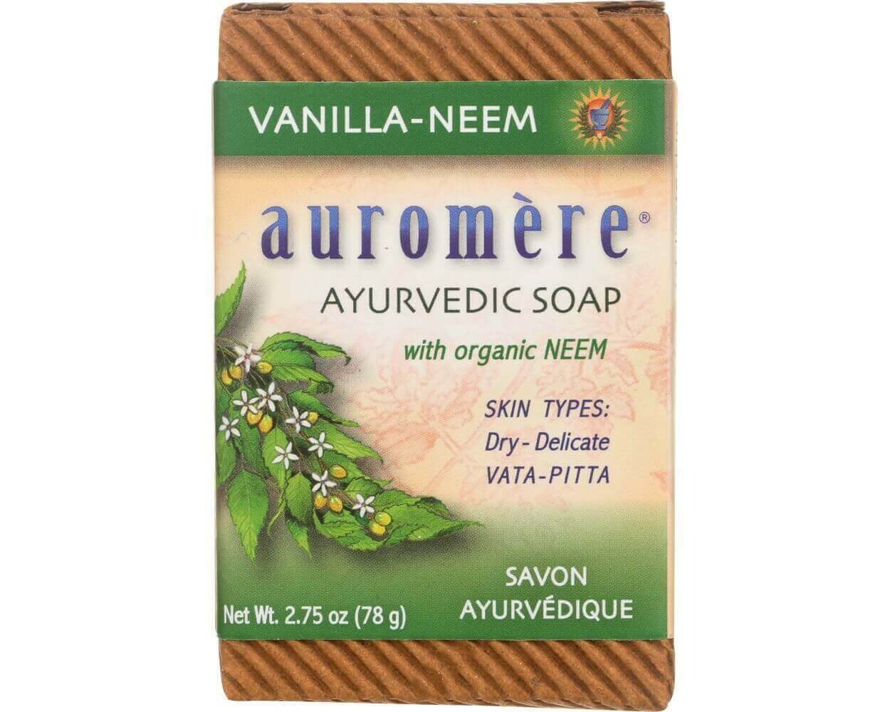 Auromere Soap Vanilla Neem 2.75oz
