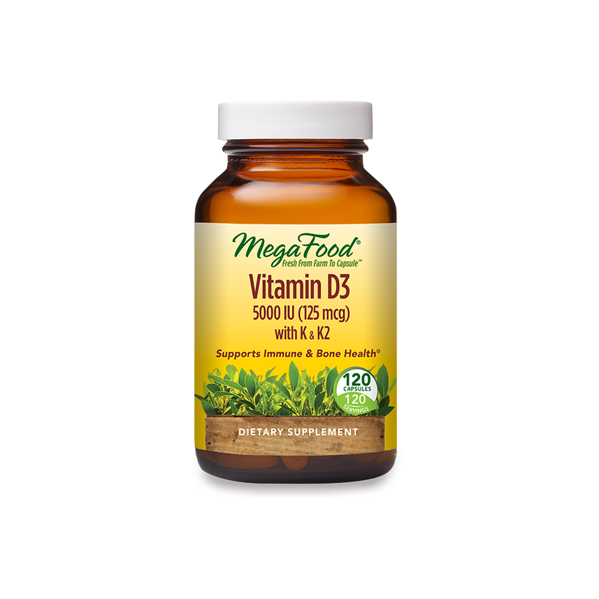 Megafood Vitamin D3 5000IU K&amp;K2 120tab