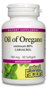 Natural Factors Oil Of Oregano 180 Mgb60 Softgels