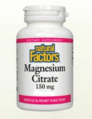 Natural Factors Magnesium Citrate 150mg 60 Chewable Tabs
