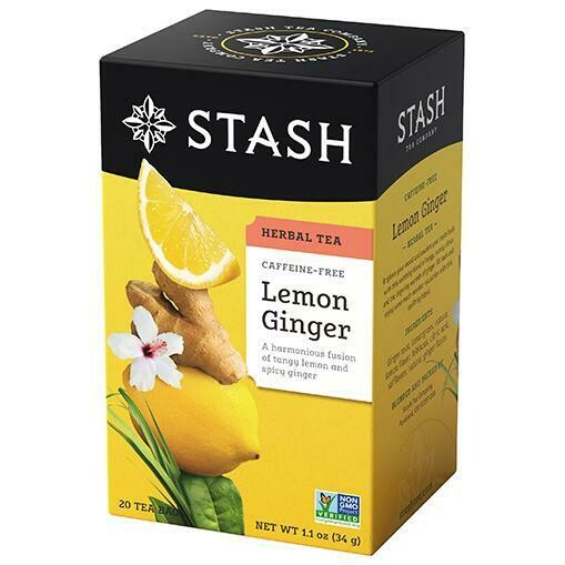 Stash Organic Lemon Ginger Tea 20ct